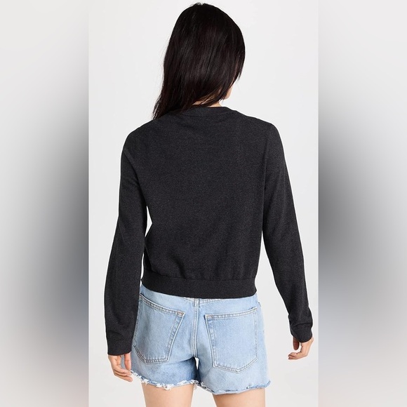 Velvet Graham & Spencer Mandie Lux Cotton Cashmere Gray Cardigan Sweater EUC S - Picture 3 of 12